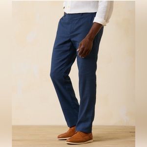 Tommy Bahama Bay Linen/Flat Front w/stretch men’s pants blue